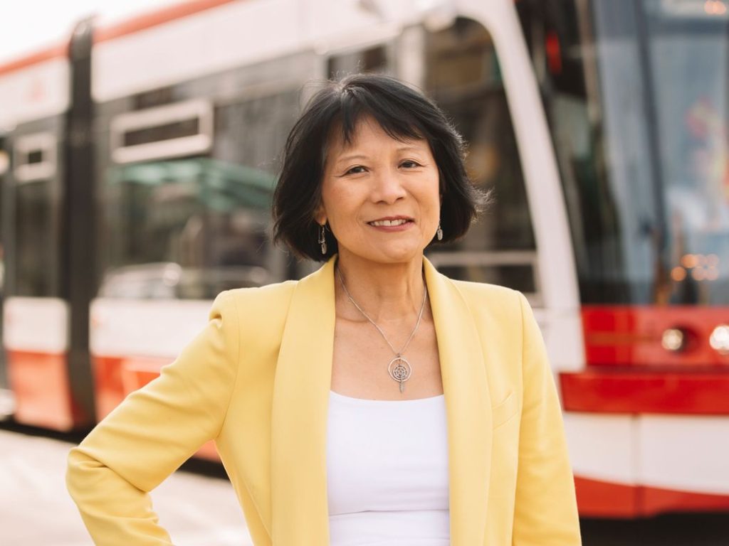 Official headshot of Olivia Chow in a yellow blazer