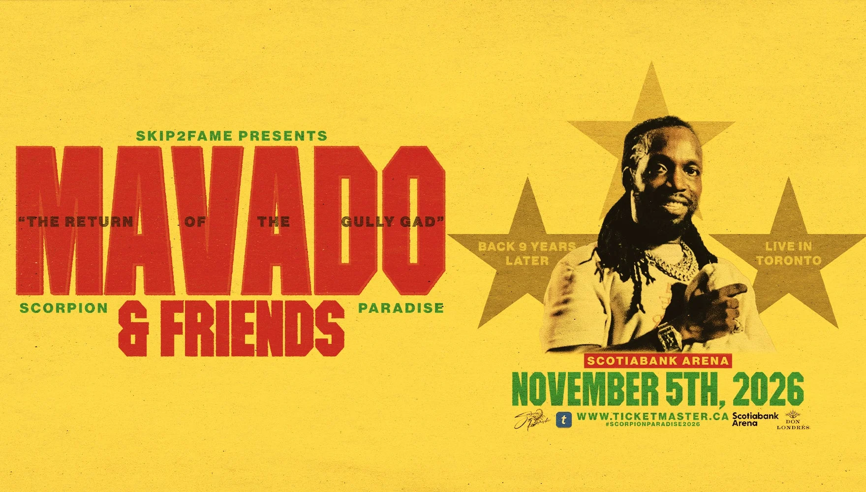 Mavado and Friends Take Over Scotiabank Arena on November 5