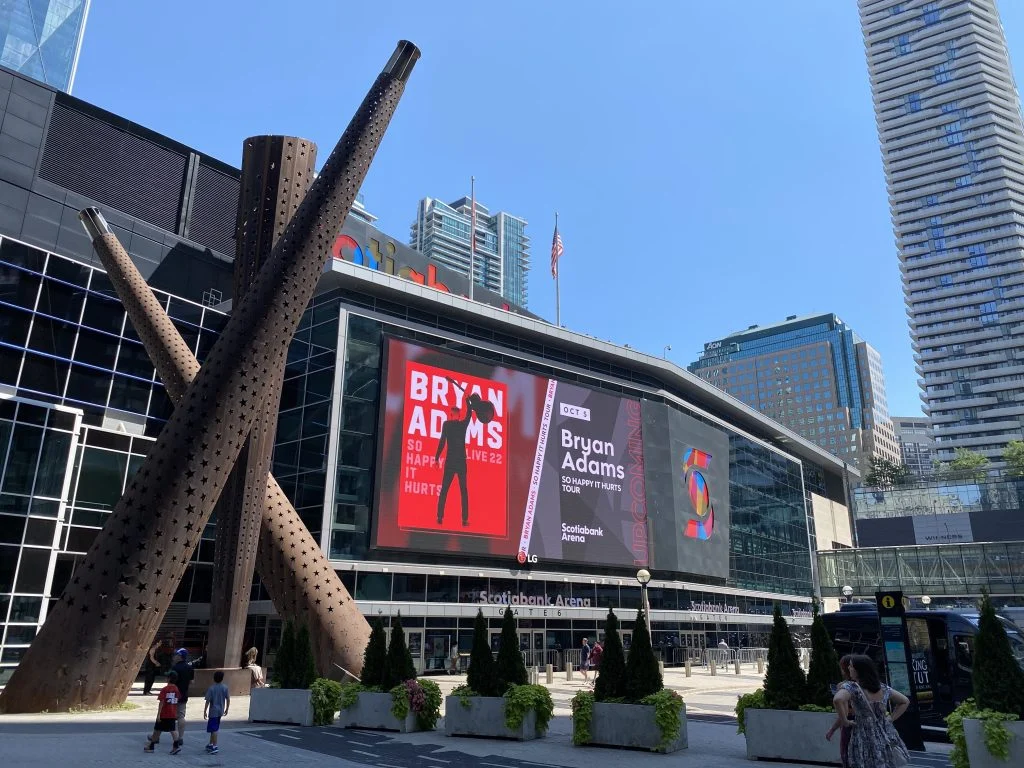 Scotiabank Arena exterior in summer 2022